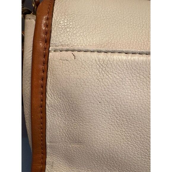 Michael Kors Margo Cream Pebbled Leather Crossbody Bag Adjustable Strap - Picture 10 of 16